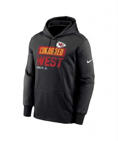 Men's Black Kansas City Chiefs 2022 AFC West Division Champions Locker Room Trophy Collection Pullover Hoodie $46.55 Sweatshirt