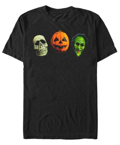 Halloween 3 Silver Masks Men's Short Sleeve T-shirt Black $17.15 T-Shirts