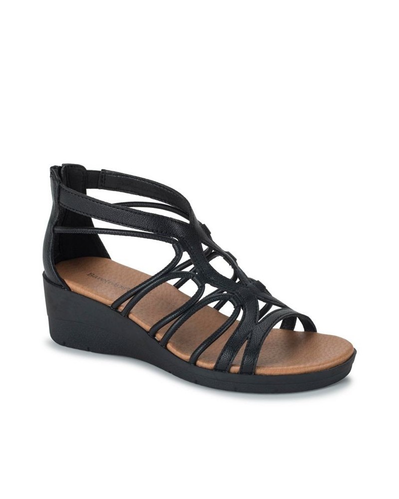 Women's Kitra Wedge Sandal Black $39.10 Shoes