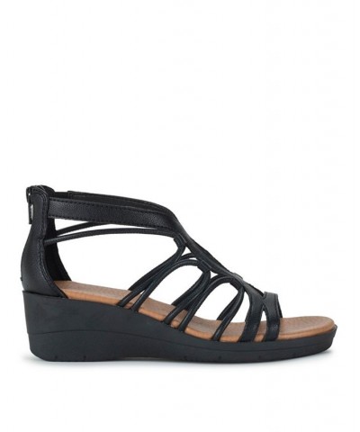 Women's Kitra Wedge Sandal Black $39.10 Shoes