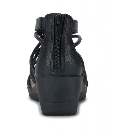 Women's Kitra Wedge Sandal Black $39.10 Shoes