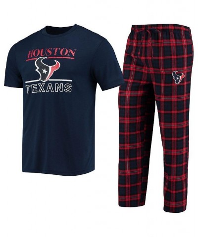 Men's Navy, Red Houston Texans Lodge T-shirt and Pants Set $35.39 Pajama