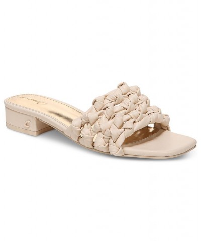 Kenna Woven Slide Sandals White $53.46 Shoes