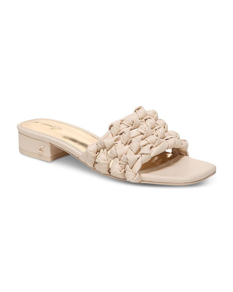 Kenna Woven Slide Sandals White $53.46 Shoes