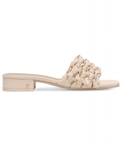 Kenna Woven Slide Sandals White $53.46 Shoes