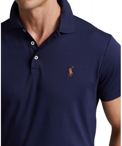 Men's Custom Slim Fit Cotton Polo Blue $38.40 Polo Shirts