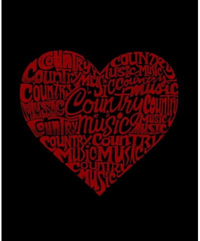 Men's Country Music Heart Word Art Crewneck Sweatshirt Gray $25.99 Sweatshirt