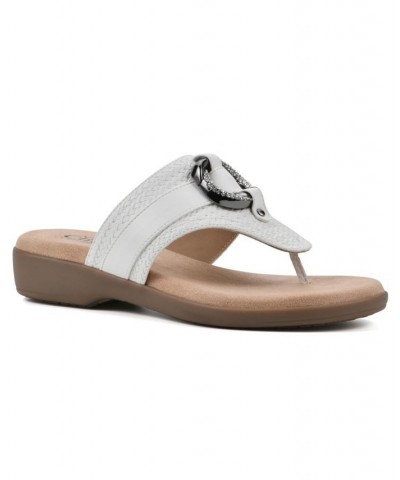 Women's Benedict Thong Comfort Sandal White $31.74 Shoes