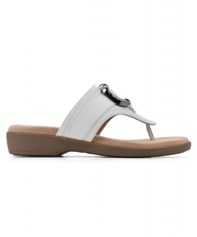 Women's Benedict Thong Comfort Sandal White $31.74 Shoes