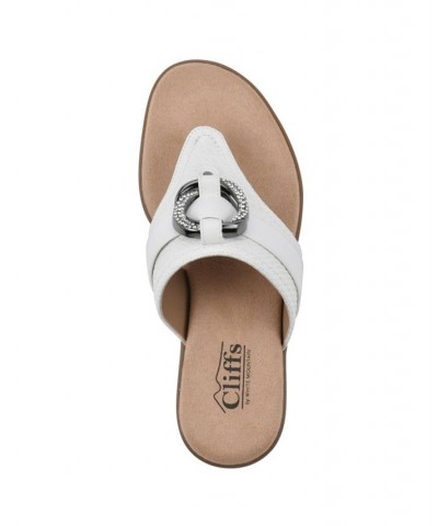 Women's Benedict Thong Comfort Sandal White $31.74 Shoes