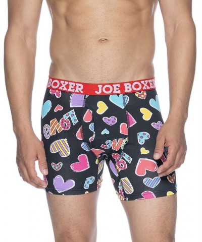 Men's Love Hearts Stretch Boxer Briefs, Pack of 4 $20.16 Underwear