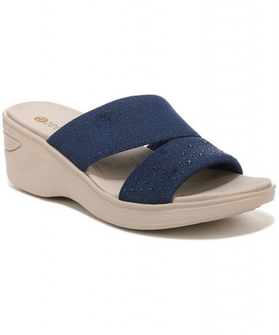 Dynasty-Bright Washable Slide Sandals Blue $35.00 Shoes