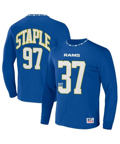 Men's NFL X Staple Royal Los Angeles Rams Core Long Sleeve Jersey Style T-shirt $19.27 T-Shirts