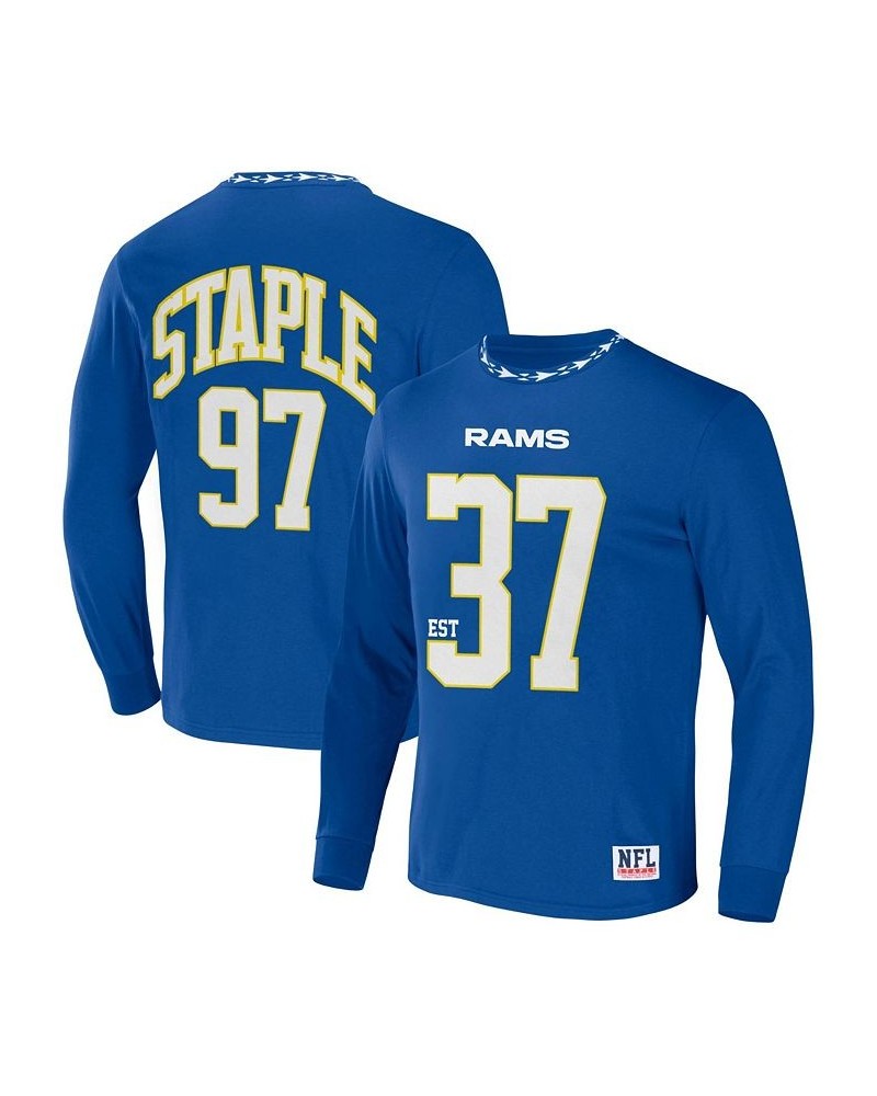 Men's NFL X Staple Royal Los Angeles Rams Core Long Sleeve Jersey Style T-shirt $19.27 T-Shirts