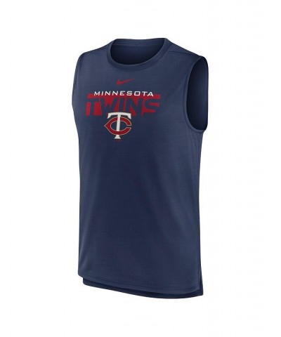 Men's Navy Minnesota Twins Knockout Stack Exceed Performance Muscle Tank Top $23.84 T-Shirts