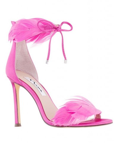 Women's Dianne Feather Detail Evening Pumps Pink $55.93 Shoes