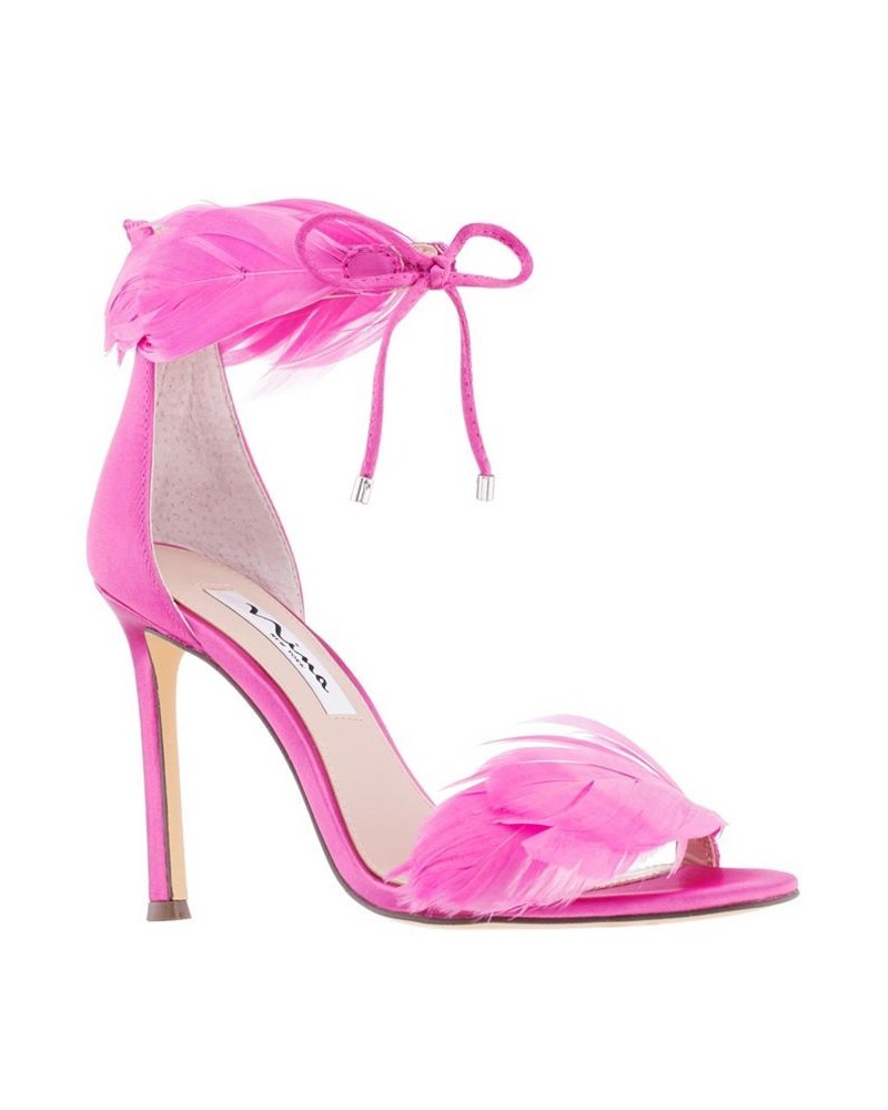 Women's Dianne Feather Detail Evening Pumps Pink $55.93 Shoes