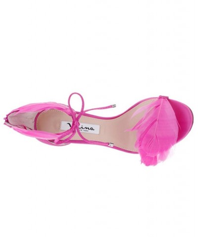 Women's Dianne Feather Detail Evening Pumps Pink $55.93 Shoes