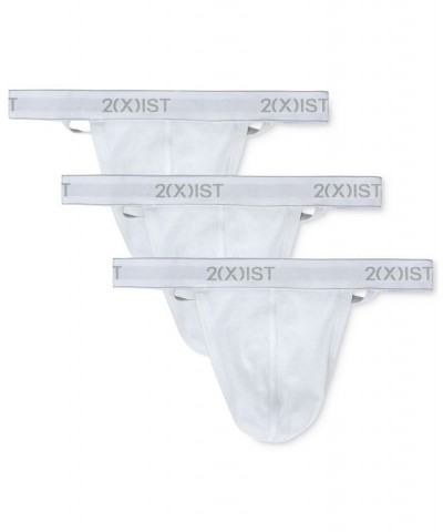 Men's 3-Pk. Cotton Essential Y-Back Thongs White $17.60 Underwear
