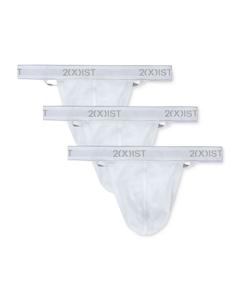 Men's 3-Pk. Cotton Essential Y-Back Thongs White $17.60 Underwear