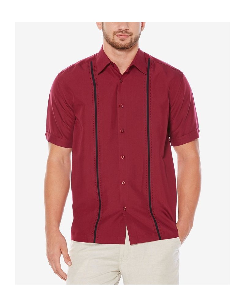 Men's Contrast Stitch Short-Sleeve Shirt Red $17.34 Shirts