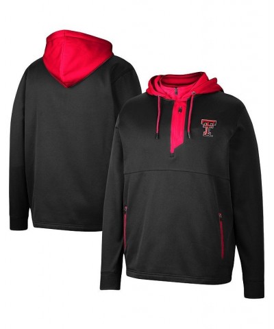 Men's Black Texas Tech Red Raiders Luge 3.0 Quarter-Zip Hoodie $39.10 Sweatshirt