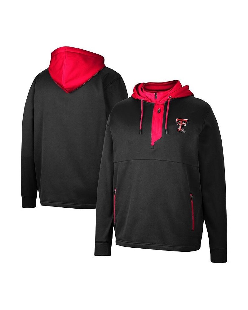 Men's Black Texas Tech Red Raiders Luge 3.0 Quarter-Zip Hoodie $39.10 Sweatshirt