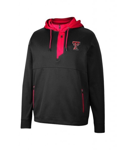 Men's Black Texas Tech Red Raiders Luge 3.0 Quarter-Zip Hoodie $39.10 Sweatshirt