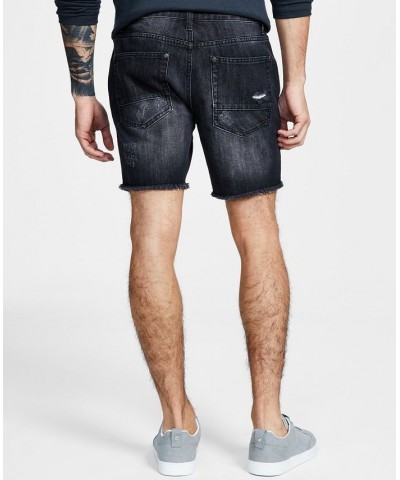 Men's Classic-Fit Destroyed 7" Denim Shorts Multi $14.94 Shorts