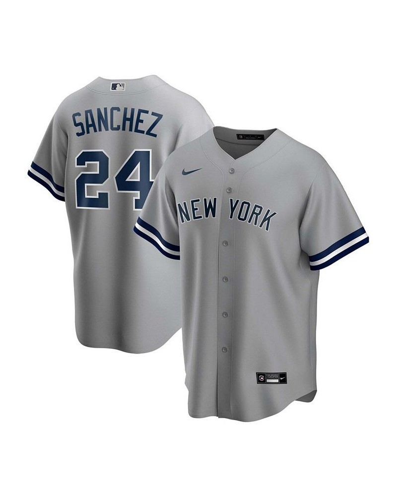 Men's Gary Sanchez Gray New York Yankees Road Replica Player Name Jersey $47.85 Jersey