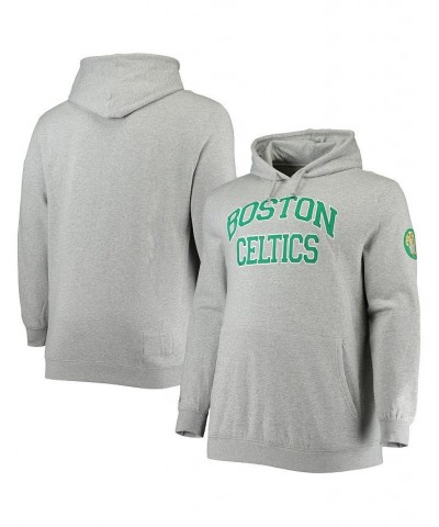 Men's Heather Gray Boston Celtics Hardwood Classics Big and Tall Throwback Pullover Hoodie $49.45 Sweatshirt