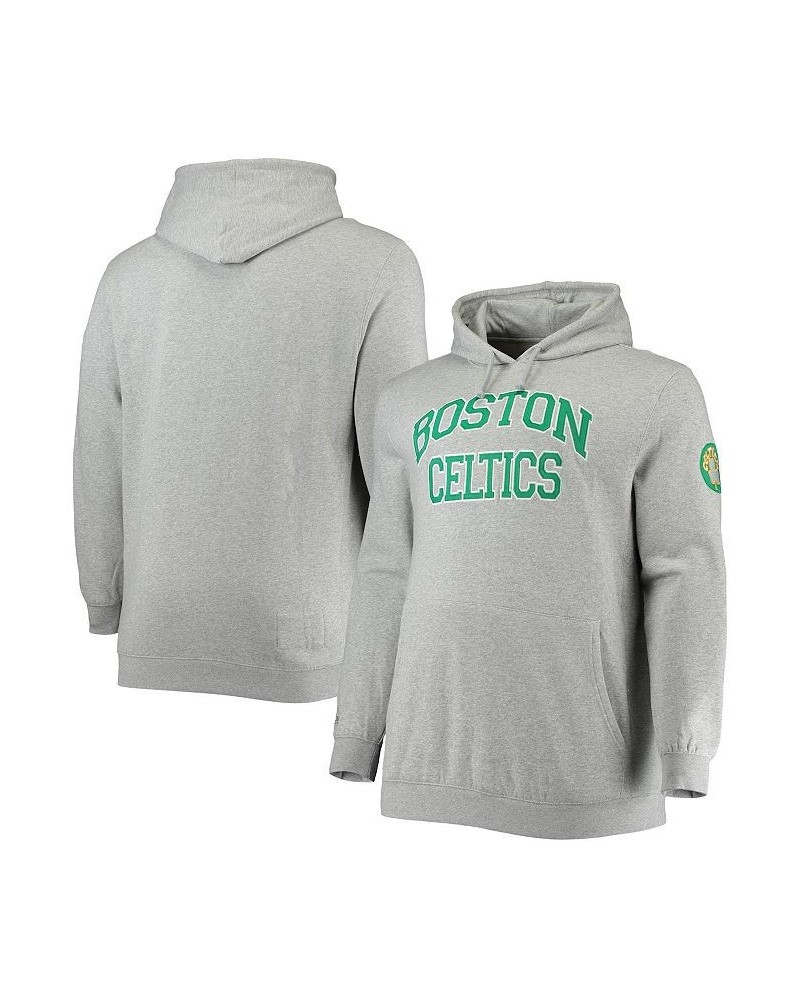 Men's Heather Gray Boston Celtics Hardwood Classics Big and Tall Throwback Pullover Hoodie $49.45 Sweatshirt