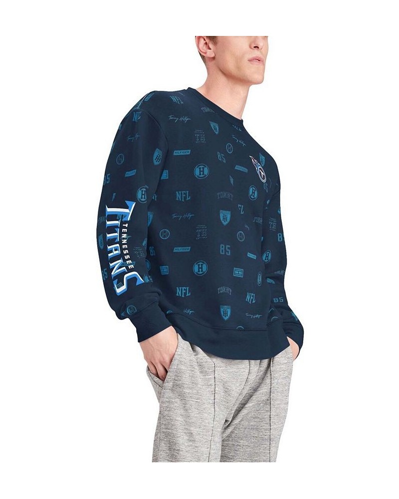 Men's Navy Tennessee Titans Reid Graphic Pullover Sweatshirt $33.54 Sweatshirt