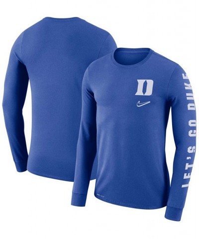 Men's Royal Duke Blue Devils Local Mantra Performance Long Sleeve T-shirt $18.35 T-Shirts