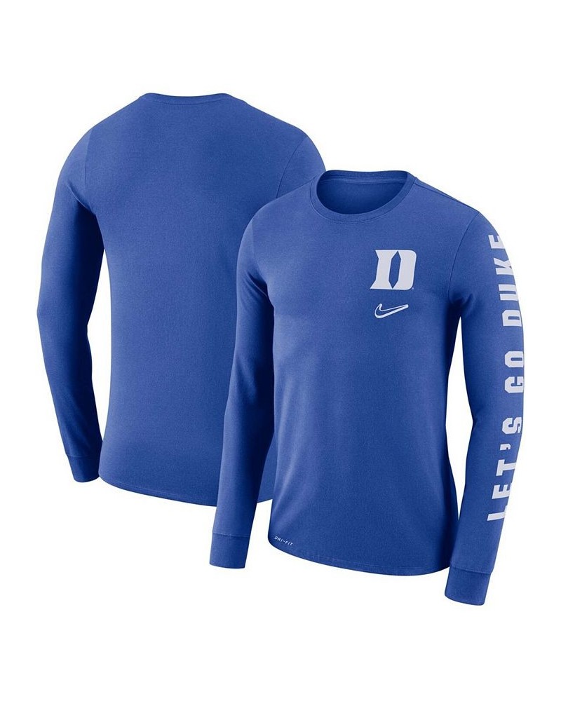 Men's Royal Duke Blue Devils Local Mantra Performance Long Sleeve T-shirt $18.35 T-Shirts