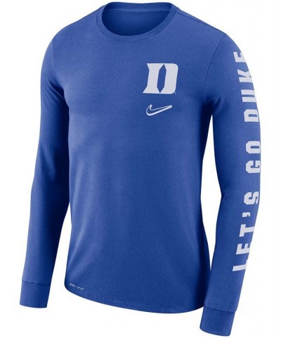 Men's Royal Duke Blue Devils Local Mantra Performance Long Sleeve T-shirt $18.35 T-Shirts