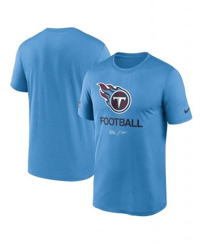 Men's Light Blue Tennessee Titans Sideline Infograph Performance T-shirt $24.50 T-Shirts