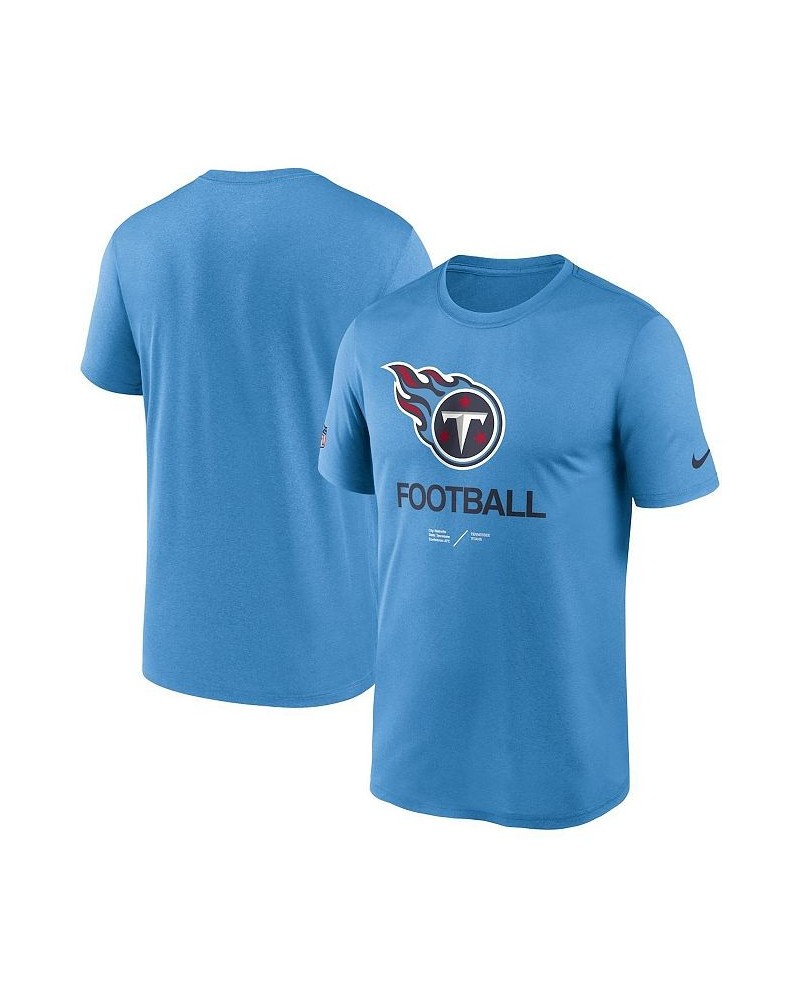 Men's Light Blue Tennessee Titans Sideline Infograph Performance T-shirt $24.50 T-Shirts