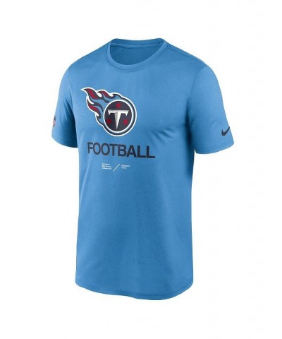 Men's Light Blue Tennessee Titans Sideline Infograph Performance T-shirt $24.50 T-Shirts