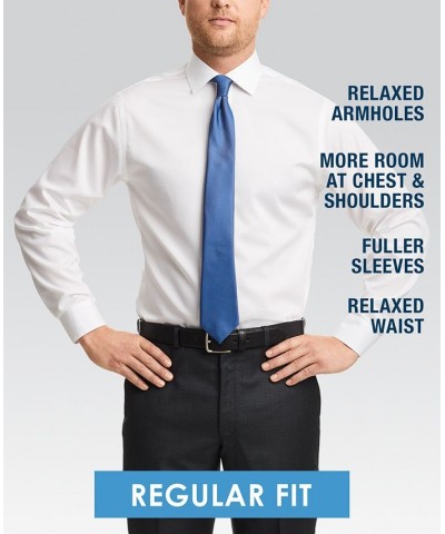 Lauren Men's Regular Fit Wrinkle Free Stretch Dress Shirt, Online Exclusive Blue $18.00 Dress Shirts