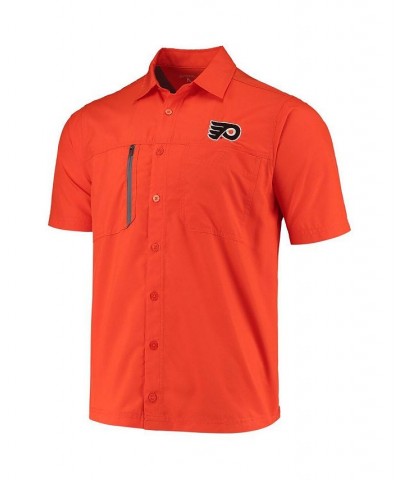 Men's Orange Philadelphia Flyers Kickoff Fishing Button-Up Shirt $28.32 Shirts