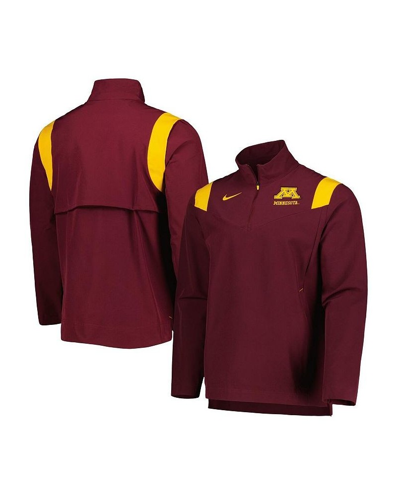 Men's Maroon Minnesota Golden Gophers 2022 Coaches Sideline Quarter-Zip Top $43.70 Tops