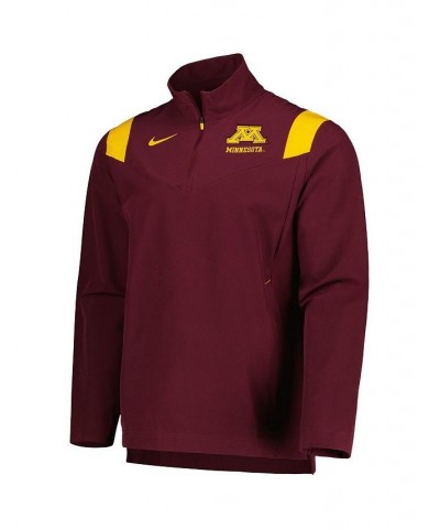 Men's Maroon Minnesota Golden Gophers 2022 Coaches Sideline Quarter-Zip Top $43.70 Tops