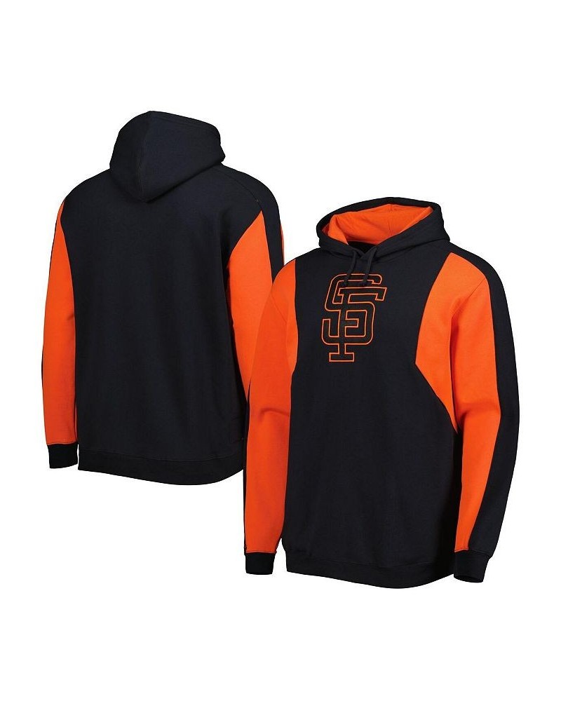 Men's Black and Orange San Francisco Giants Colorblocked Fleece Pullover Hoodie $47.30 Sweatshirt