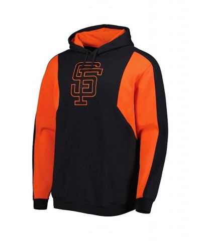 Men's Black and Orange San Francisco Giants Colorblocked Fleece Pullover Hoodie $47.30 Sweatshirt