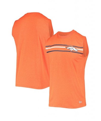 Men's Orange Denver Broncos Brushed Sleeveless Tank Top $22.78 T-Shirts