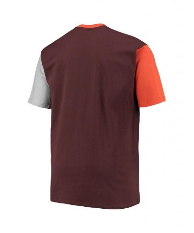 Men's Brown, Orange Cleveland Browns Big and Tall Colorblocked T-shirt $21.15 T-Shirts