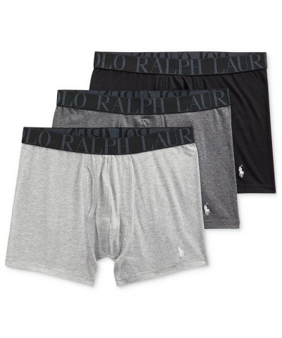 Men's 3-Pk. Classic Stretch Boxer Briefs Andover Heather/Charcoal Heather/Polo Black $33.00 Underwear