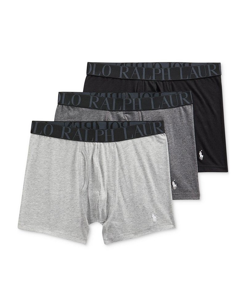 Men's 3-Pk. Classic Stretch Boxer Briefs Andover Heather/Charcoal Heather/Polo Black $33.00 Underwear