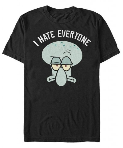 Men's Hate Everyone Short Sleeve Crew T-shirt Black $14.70 T-Shirts